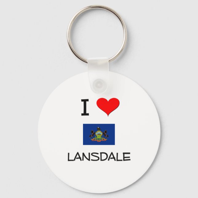 Porte-clés I Love Lansdale Pennsylvanie (Recto)
