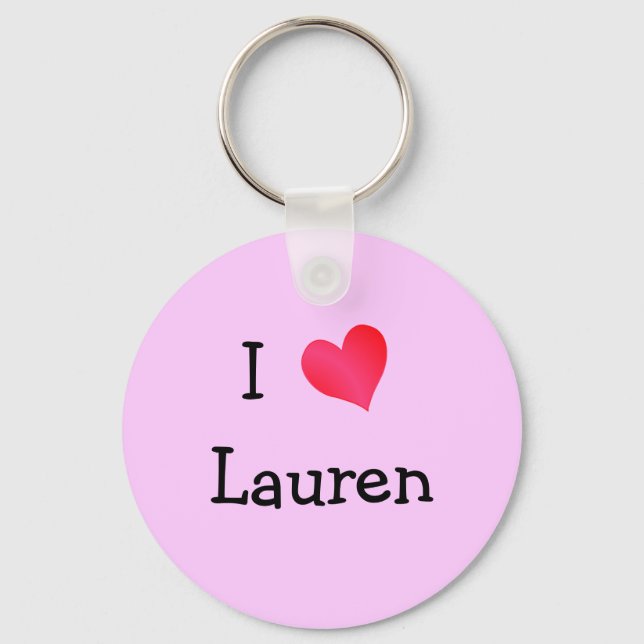 Porte-clés I Love Lauren (Recto)