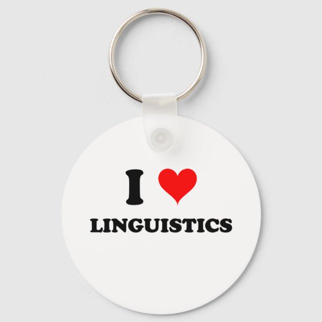 Porte-clés I Love Linguistique (Recto)