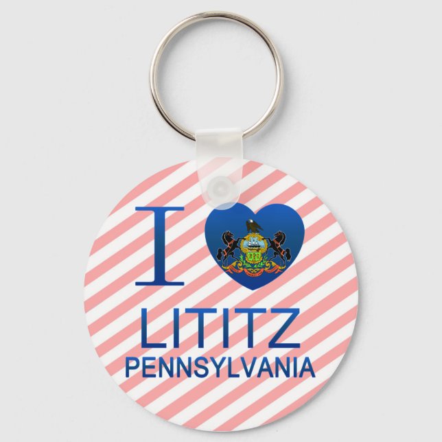 Porte-clés I Love Lititz, PA (Recto)