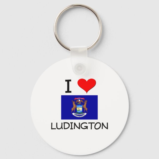 Porte-clés I Love Ludington Michigan (Recto)