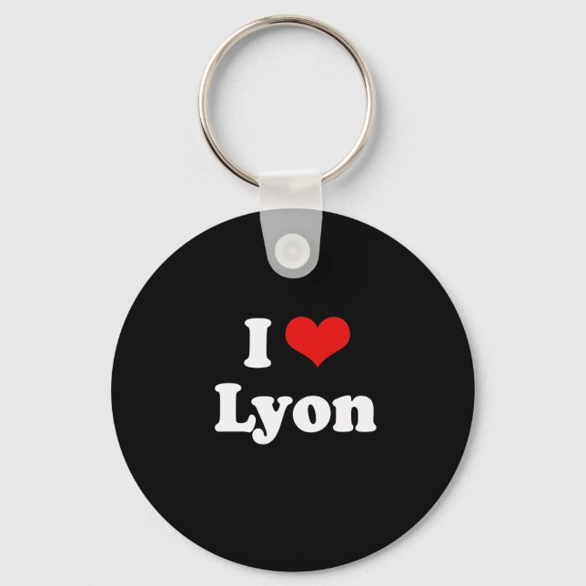 Porte-clés I Love Lyon Tshirt White Tshirt (Recto)