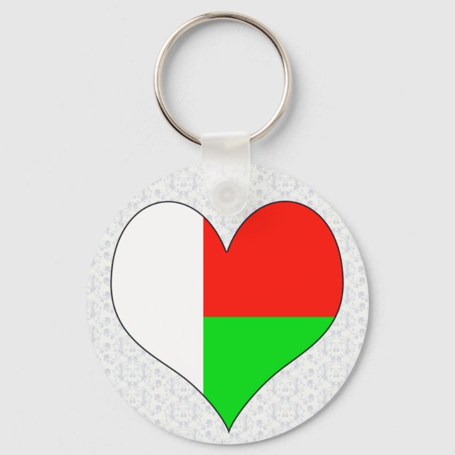 Porte-clés I Love Madagascar (Recto)