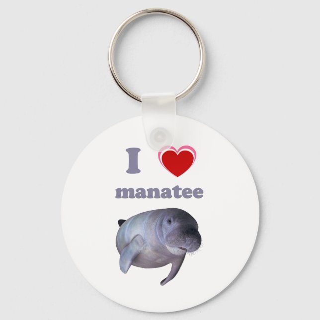 Porte-clés I Love Manatee (Recto)