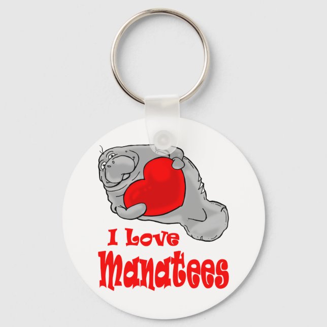 Porte-clés I Love Manatees Porte - clé (Recto)