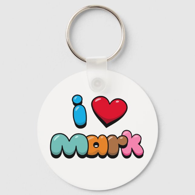 Porte-clés I Love Mark (Recto)
