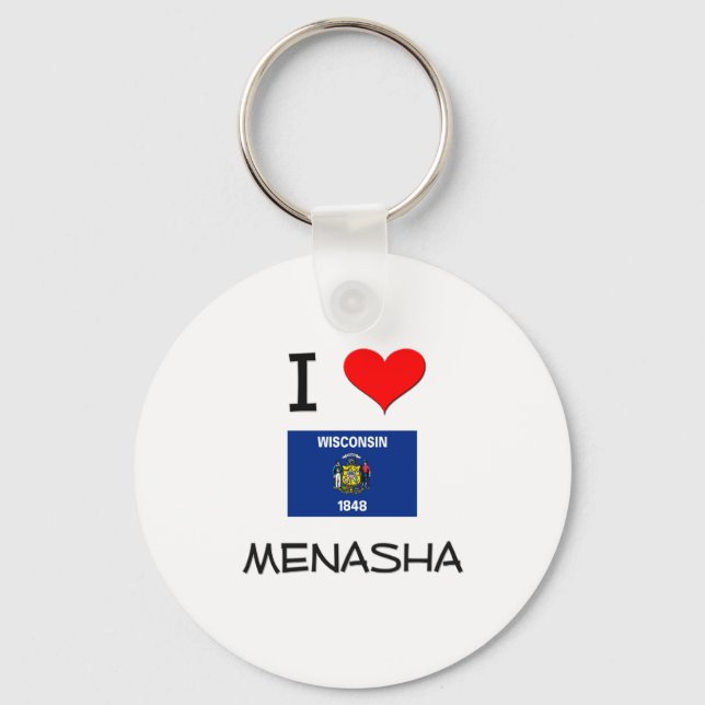 Porte-clés I Love Menasha Wisconsin (Recto)