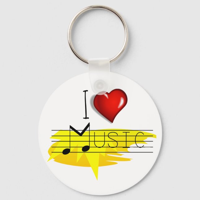 Porte-clés I Love music (Recto)
