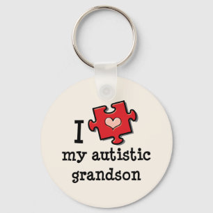 Porte-clés I Love My Autistic Grandson Key Chain