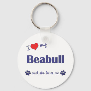 Porte-clés I Love My Beabull (Female Dog)