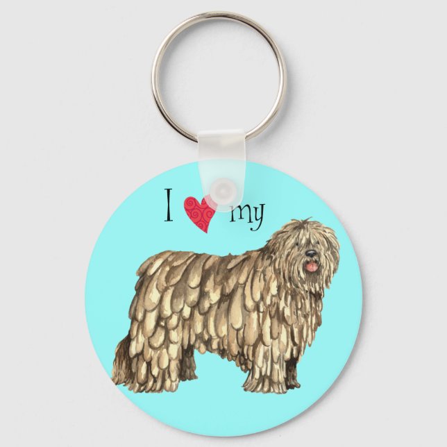 Porte-clés I Love my Bergamasco (Recto)