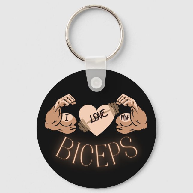 Porte-clés I Love my Biceps  (Recto)