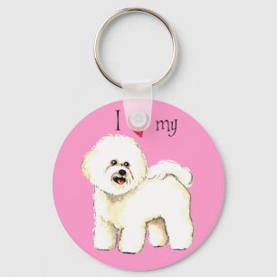 Porte-clés I Love my Bichon Frise