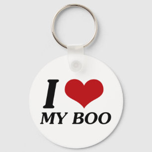 Porte-clés I Love My Boo (Coeur)