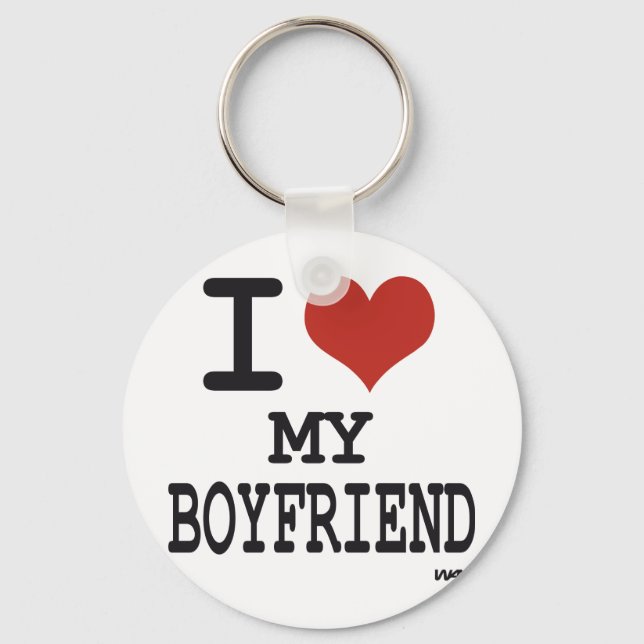 Porte-clés I love my boyfriend (Recto)