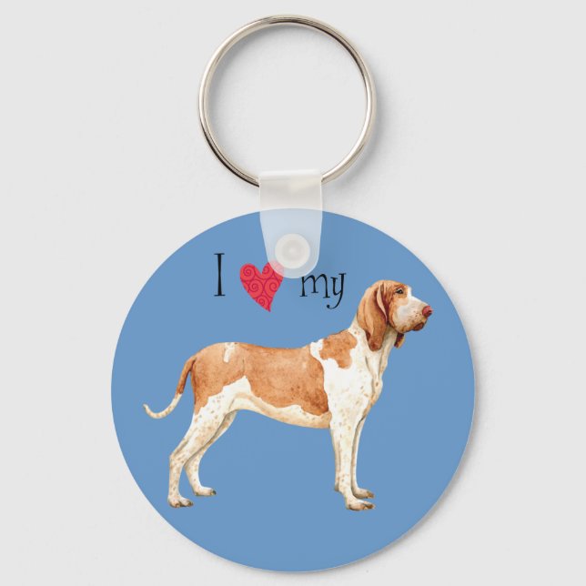 Porte-clés I Love my Bracco Italiano (Recto)