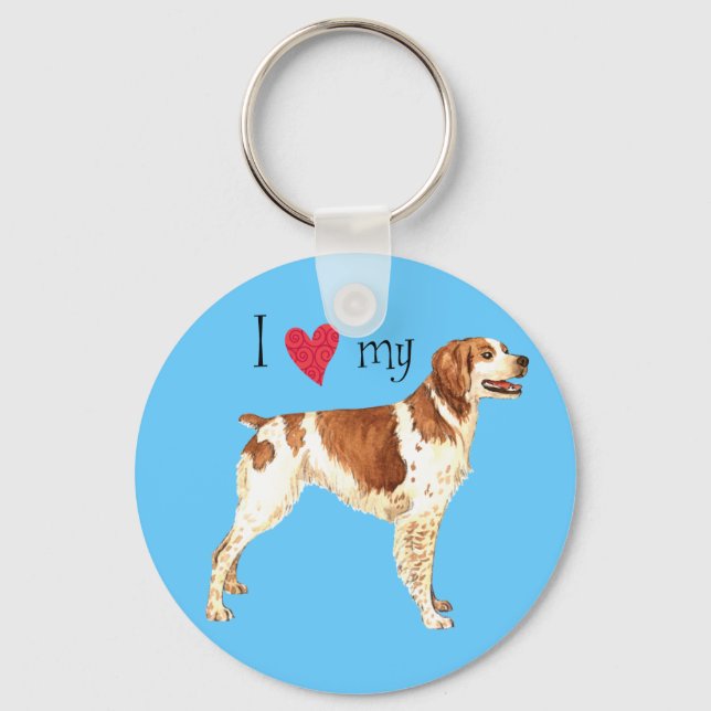 Porte-clés I Love my Brittany (Recto)