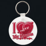 Porte-clés I Love My Cousin red - heart<br><div class="desc">I Love My Cousin red - heart</div>