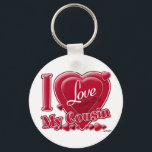 Porte-clés I Love My Cousin red - heart<br><div class="desc">I Love My Cousin red - heart</div>