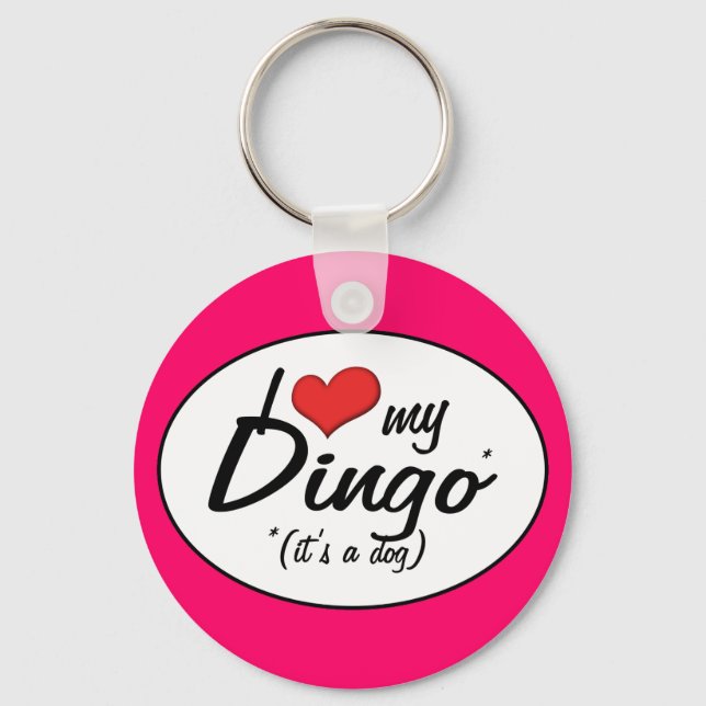 Porte-clés I Love My Dingo (C'est un chien) (Recto)