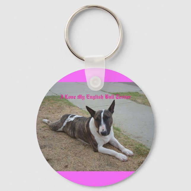 Porte-clés I Love My English Bull Terrier (Recto)