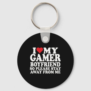 Porte-clés I Love My Gamer Boyfriend Coeur Bf Jeux Vidéo, Ga