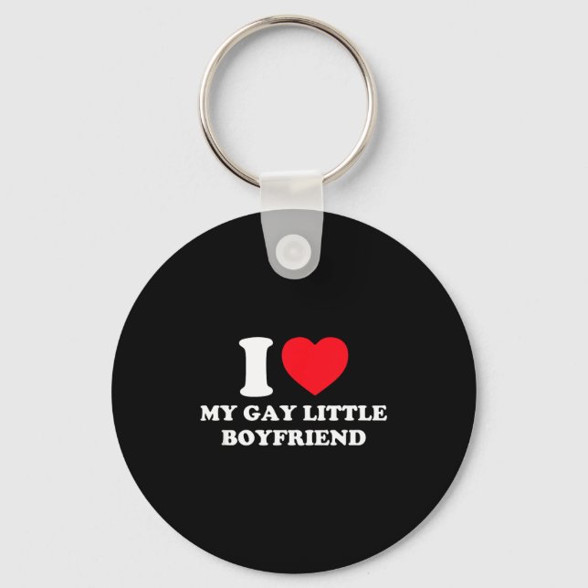 Porte-clés I Love My Gay Little Boyfriend Funny Y2k Valentine (Recto)