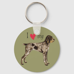 Porte-clés I Love my German Wirehaired Pointer