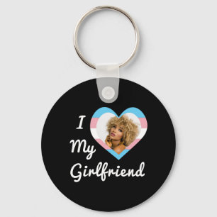 Porte-clés I Love My Girl friend LGBT Trans Pride Photo perso