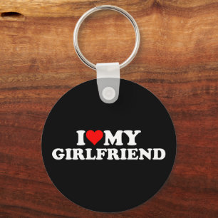 Porte-clés I Love My Girlfriend Heart GF Valentines Day 3BK1