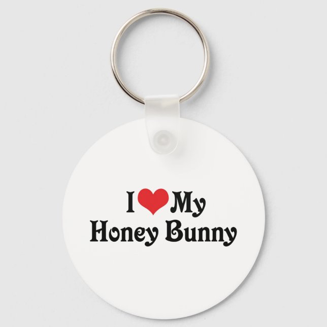Porte-clés I Love My Honey Bunny (Recto)