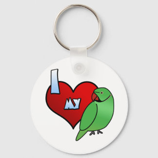 Porte-clés I Love my Indian Ringneck Parakeet Porte - clé
