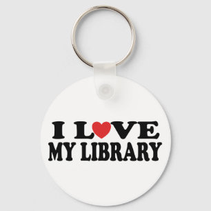 Porte-clés I Love My Library Librarian Gift