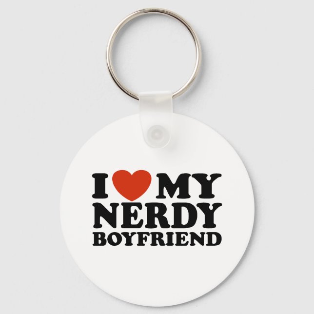 Porte-clés I Love My Nerdy Boyfriend (Recto)