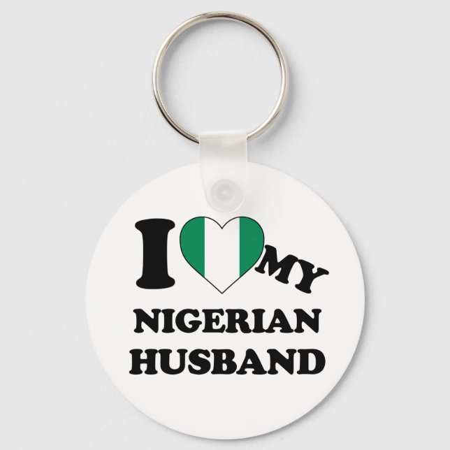 Porte-clés I love my Nigeria Husband (Recto)