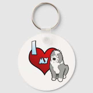 Porte-clés I Love my Old English Sheepdog Porte - clé