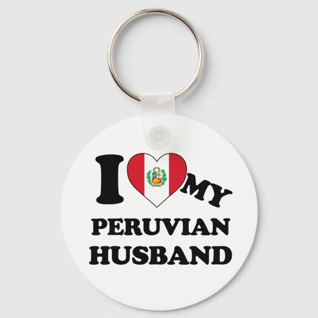 Porte-clés I love my Peruvian Husband (Recto)