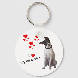 Porte-clés I Love my Rat Terrier