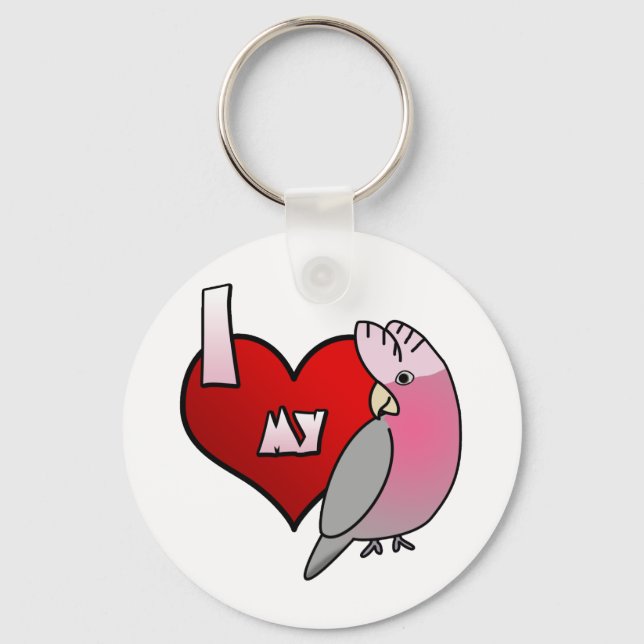 Porte-clés I Love my Rose Breasted Cockatoo Keychain (Recto)