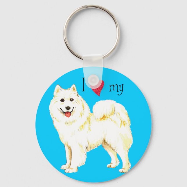 Porte-clés I Love my samoyed (Recto)