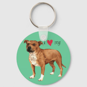 Porte-clés I Love my Staffordshire Bull Terrier