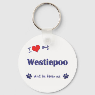 Porte-clés I Love My Westiepoo (Male Dog)