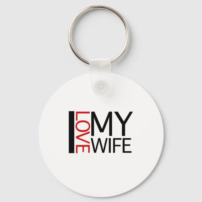 Porte-clés I Love My Wife (lumière rouge spéciale) (Recto)