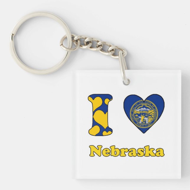 Porte-clés I love Nebraska (Devant)