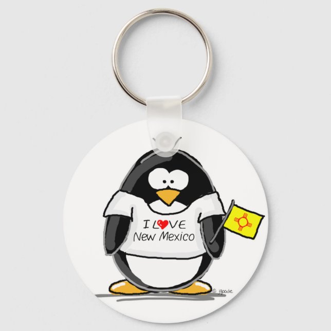Porte-clés I Love New Mexico Penguin (Recto)