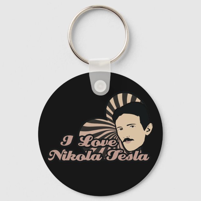 Porte-clés I Love Nikola Tesla (Recto)