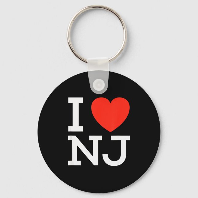 Porte-clés I Love Nj - Heart T Shirt For New Jersey Lovers  (Recto)