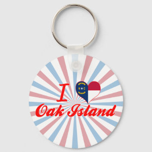 Porte-clés I Love Oak Island, Caroline du Nord