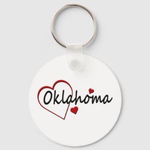 Porte-clés I Love Oklahoma Hearts