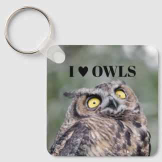 Porte-clés I Love Owls Keychain